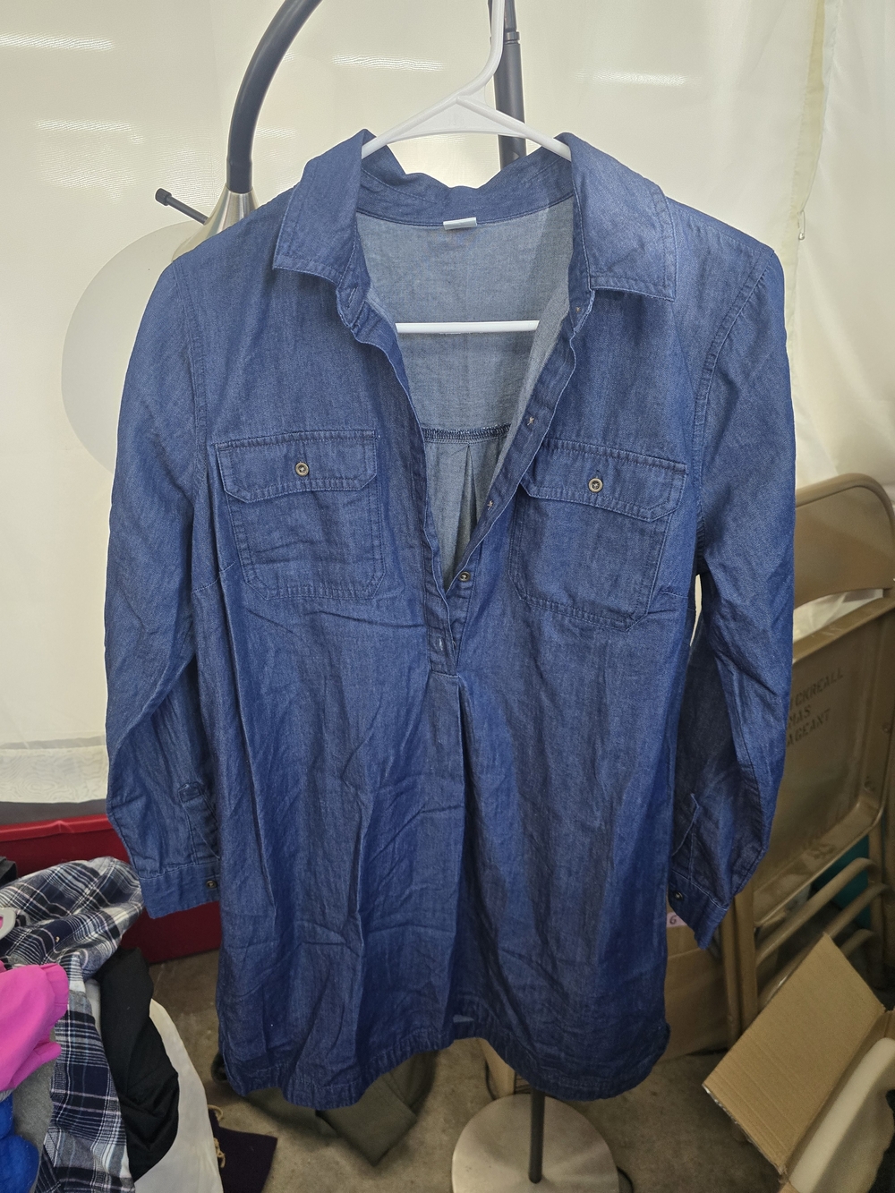 Old Navy Blue Denim-Style Mini Dress